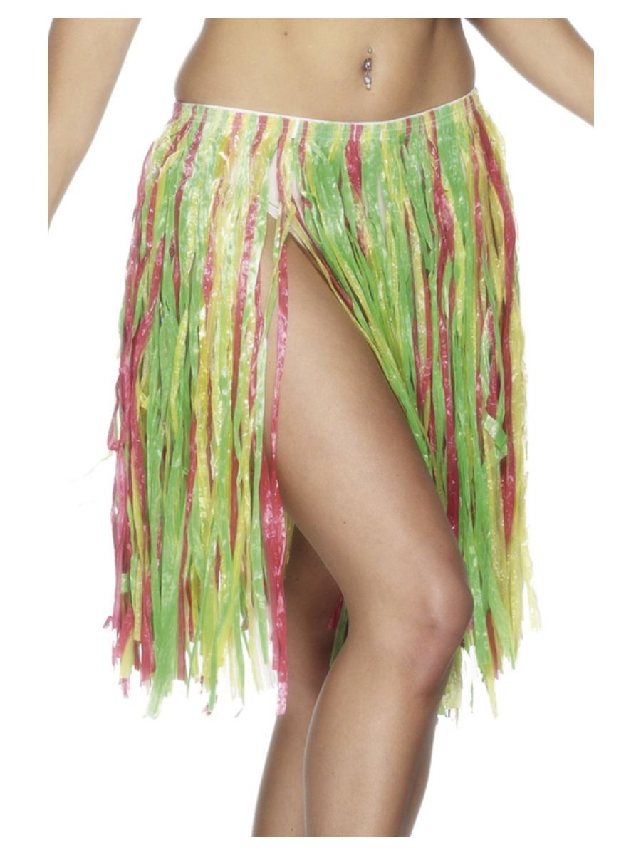 Smiffys Hula Rock – Multicolor Elastischer Bastrock 56-86 cm - Fasnacht24.ch