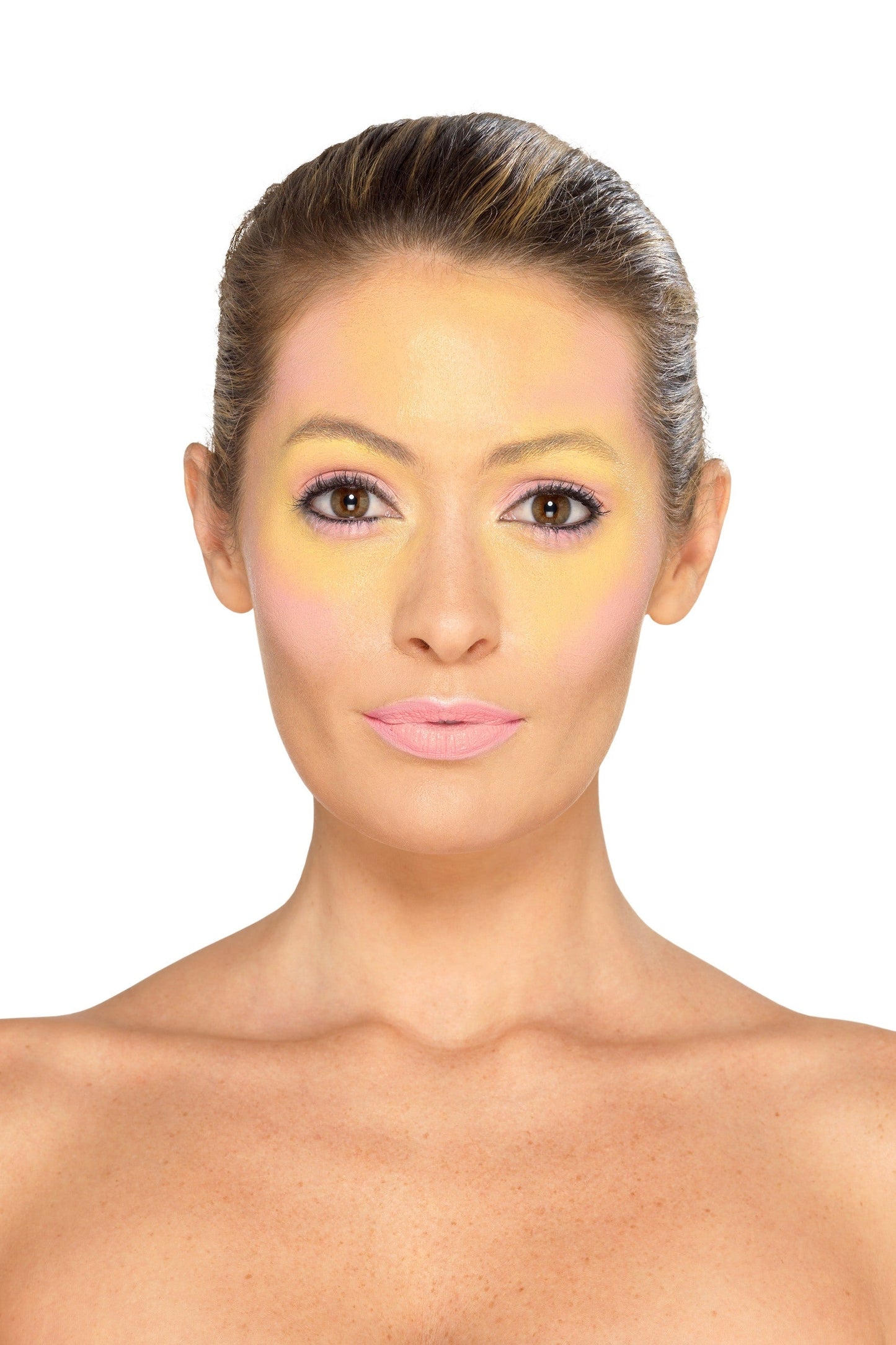 Smiffys Hippie Kosmetik Schminkset – 4 Farben, Pinsel & Aufkleber – Rückansicht