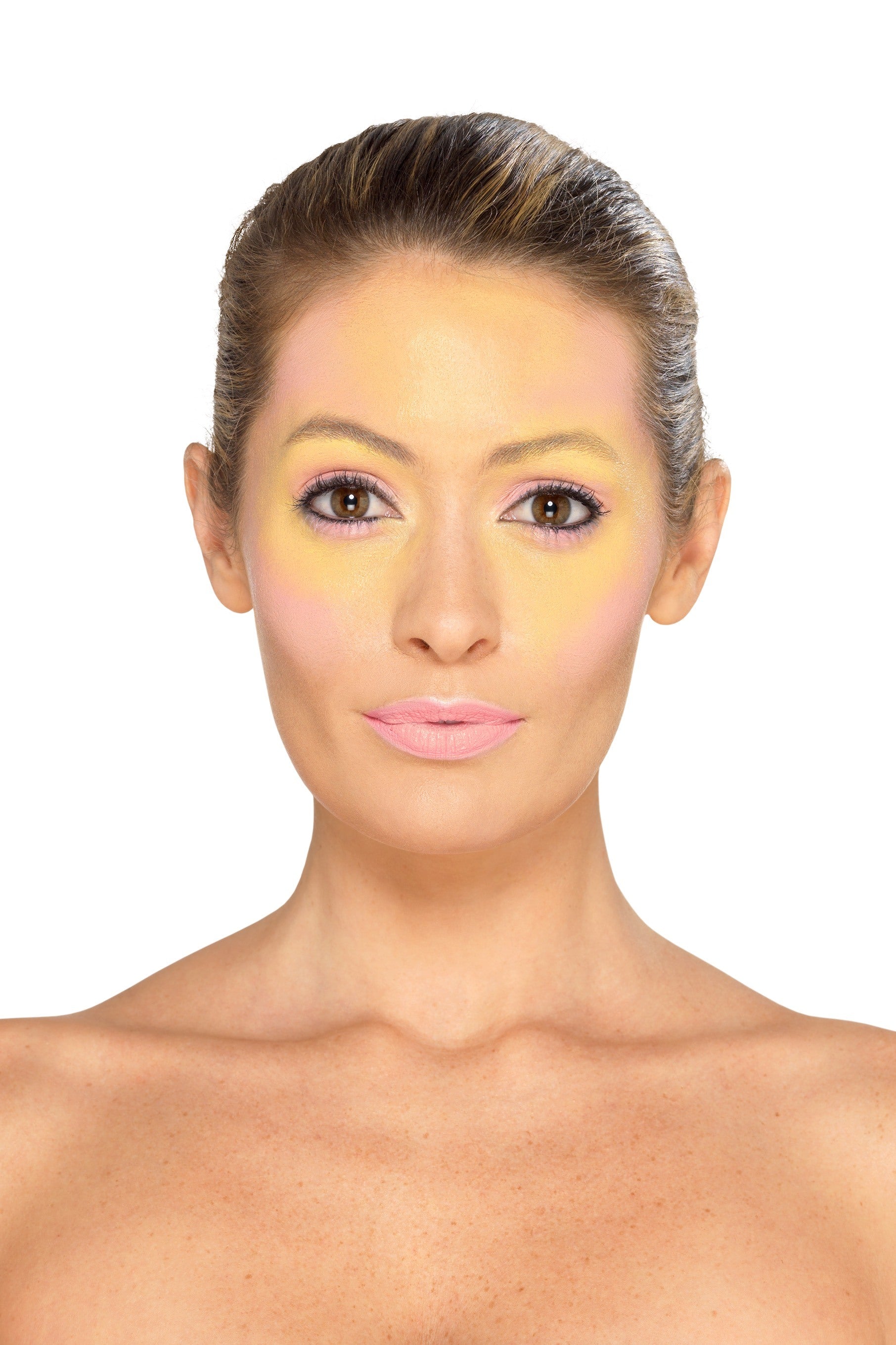 Smiffys Hippie Kosmetik Schminkset – 4 Farben, Pinsel & Aufkleber – Rückansicht