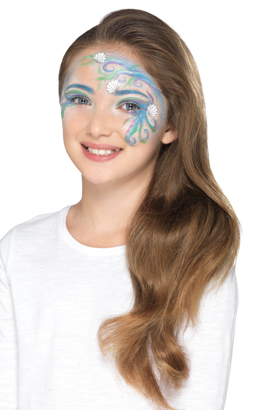 Smiffys Kinder Einhorn Make-Up Kit Aqua mit Glitter - Fasnacht24.ch – Detailansicht