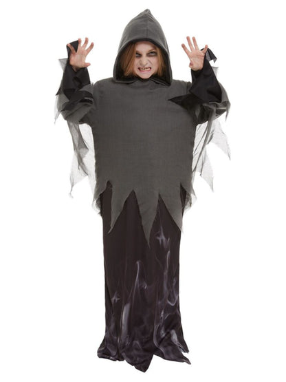 Smiffys Kinder Ghost Ghoul Kostüm – Schwarze Kapuzenrobe - Fasnacht24.ch