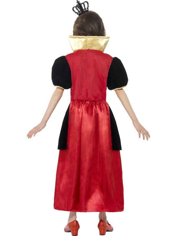 Smiffys Queen of Hearts Kinderkostüm mit Kleid und Glitzerkrone - Fasnacht24.ch – Detailansicht