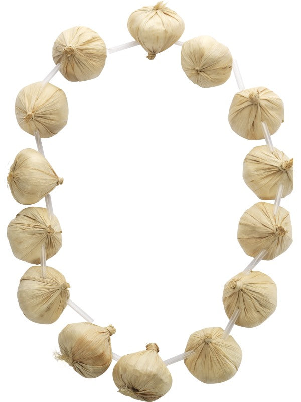 Smiffys Knoblauch Halskette – 14 Kunststoffzehen, 48cm Kette - Fasnacht24.ch – Detailansicht