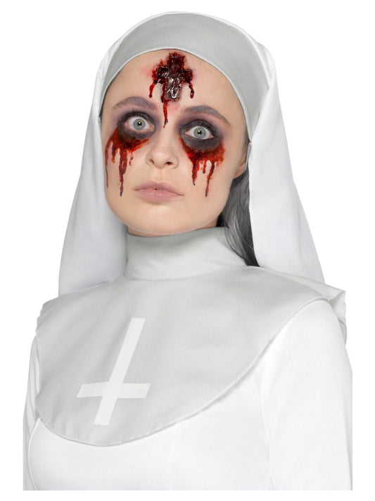 Smiffys Latex Cross Wound Stirn Make-up – Realistischer Effekt - Fasnacht24.ch