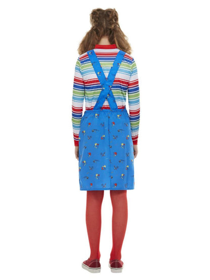 Smiffys Chucky Mädchen Kostüm Blau – Lizenzprodukt mit Oberteil & Latzhose - Fasnacht24.ch