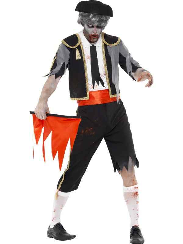 Smiffys Zombie Matador Kostüm Herren Schwarz-Rot - Fasnacht24.ch Produktbild – Produktansicht