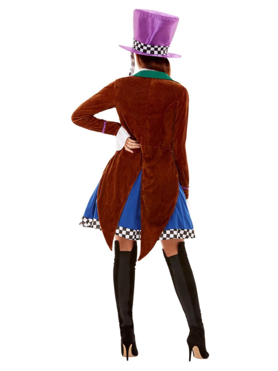 Smiffys Miss Mad Hatter Damenkostüm – Alice in Wonderland Teal Jacke – Detailansicht