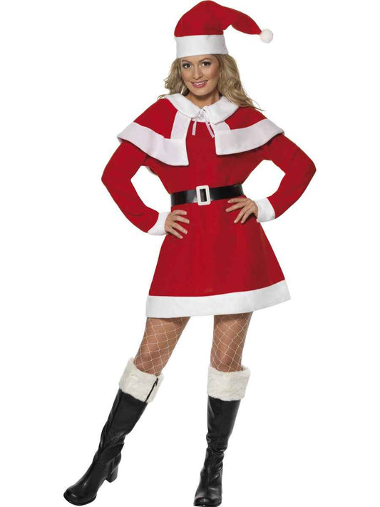 Weihnachtsfrau Kostüm Miss Santa – Smiffys Rotes Polyester Kleid - Fasnacht24.ch