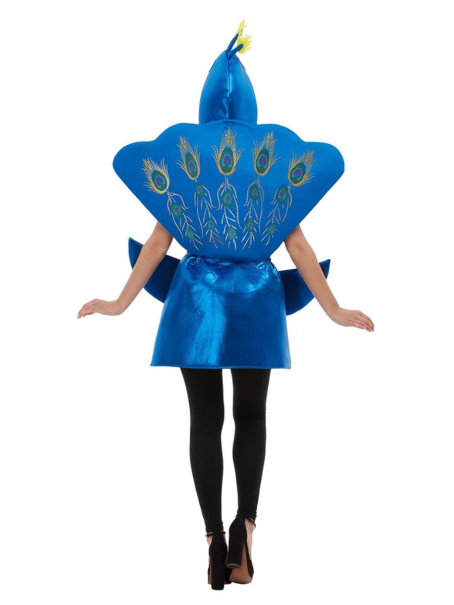 Smiffys Miss Tiffy Deluxe Pfau Kostüm für Damen – Metallic Blau - Fasnacht24.ch