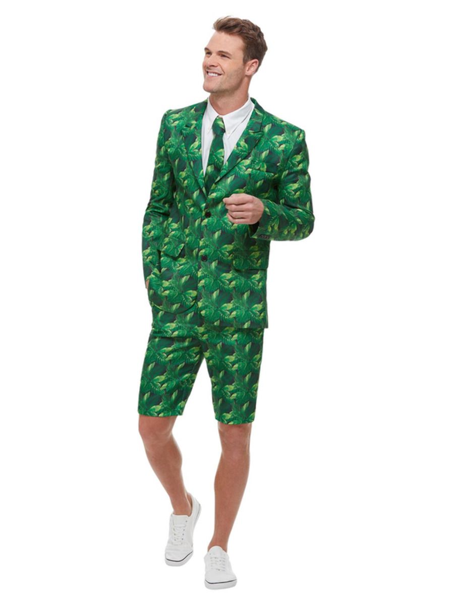 Smiffys Herren Tropical Palmen Party Anzug – Jacke, Hose & Krawatte - Fasnacht24.ch
