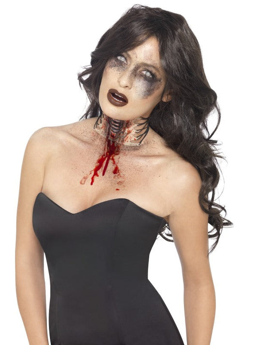 Smiffys Offene Halswunde – Realistischer Latex Effekt für Kostüme - Fasnacht24.ch
