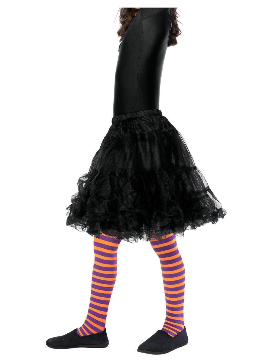 Smiffys Gestreifte Mädchen Strumpfhose Orange-Lila 6-10 Jahre - Fasnacht24.ch