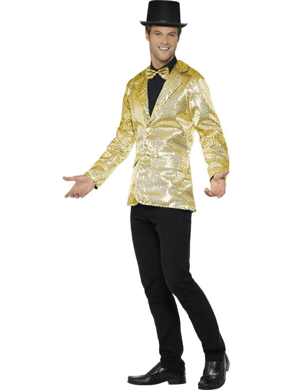 Smiffys Paillettenjacke – Gelb Gold Sequin Festival Blazer - Fasnacht24.ch