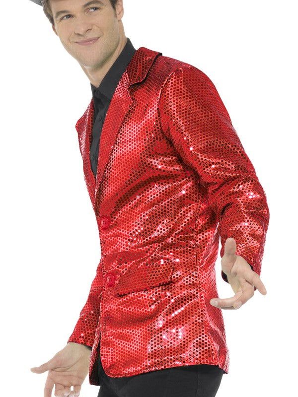 Smiffys Rote Paillettenjacke – Leichte Festivaljacke mit Glanz - Fasnacht24.ch