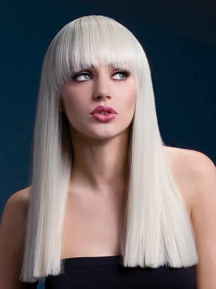 Smiffys Alexia Blonde Perücke 48cm hitzeresistent mit Pony auf Fasnacht24.ch