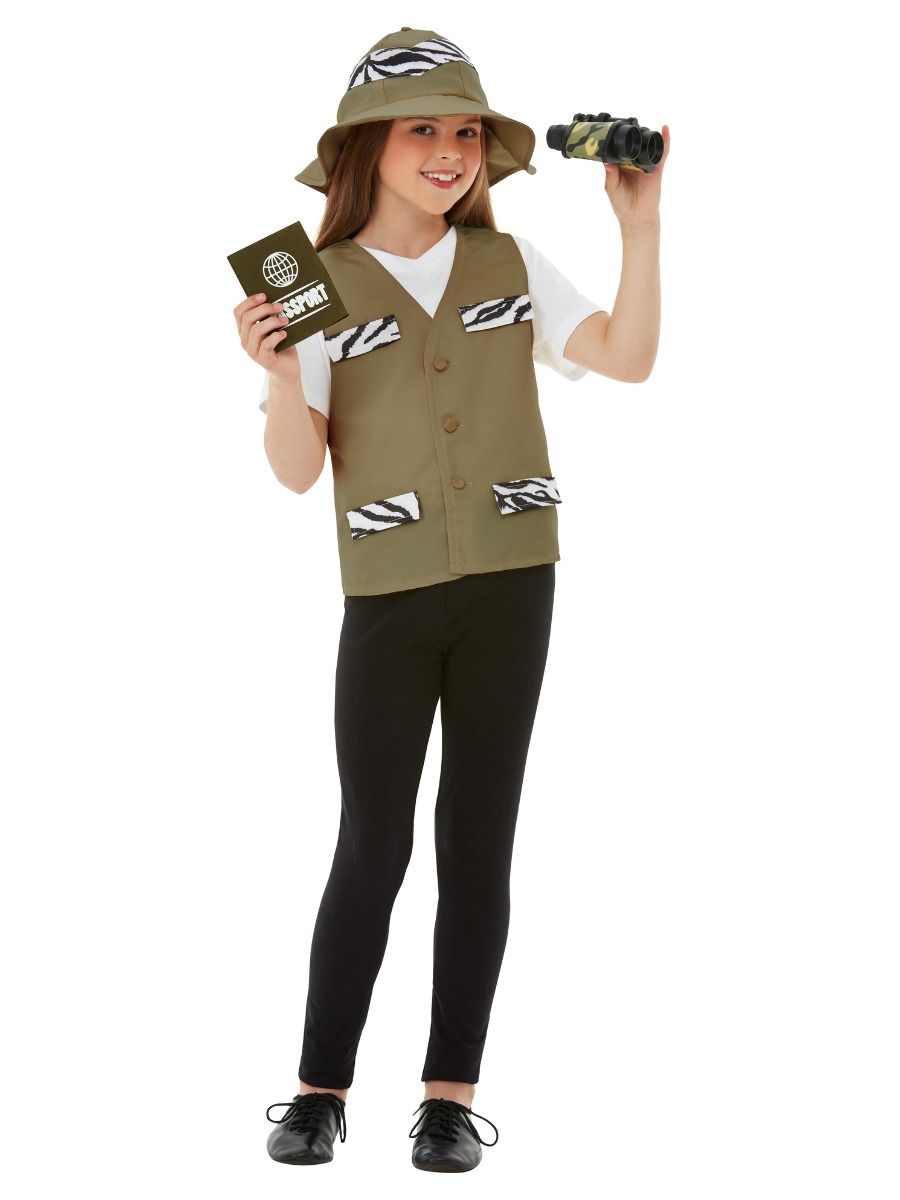 Smiffys Safari Explorer Set – Weste, Hut & Fernglas Für Kinder - Fasnacht24.ch