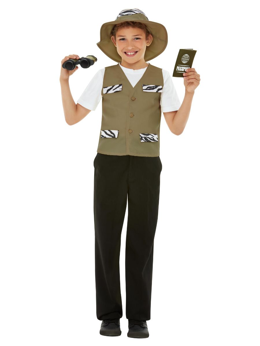 Smiffys Safari Explorer Set – Weste, Hut & Fernglas Für Kinder - Fasnacht24.ch