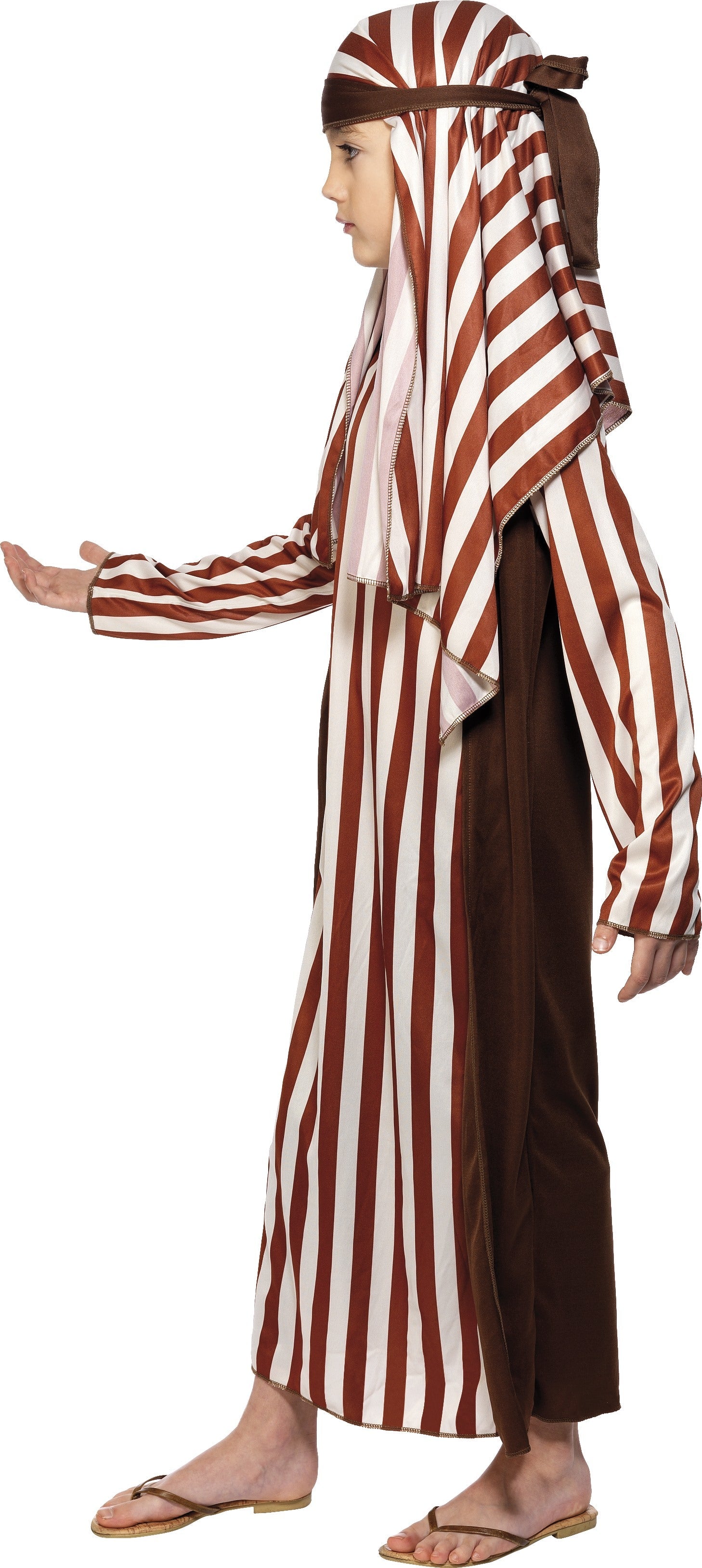 Smiffys Hirtenkostüm für Kinder – Weiß-Braune Robe und Kopfbedeckung - Fasnacht24.ch