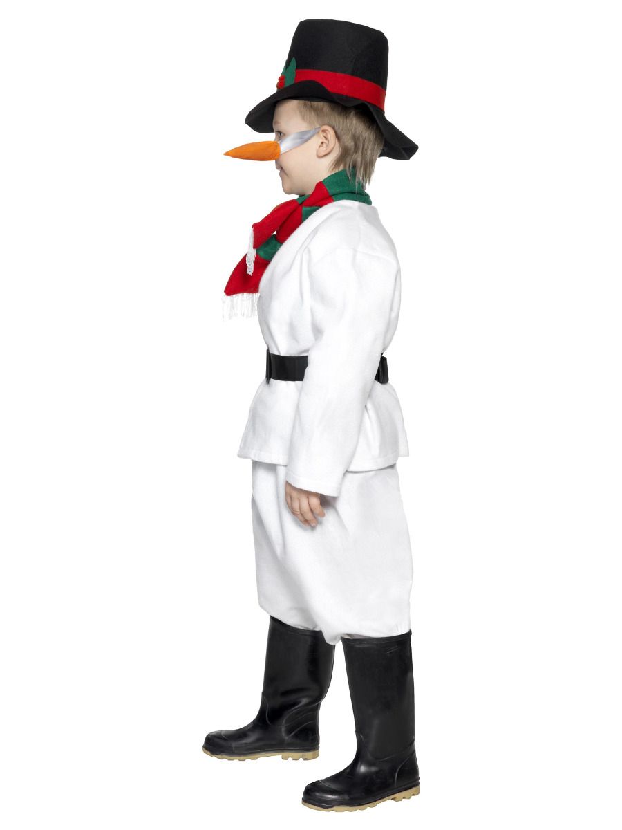 Smiffys Kinder Schneemann Kostüm – Weißes Polyester Set mit Hut & Schal - Fasnacht24.ch