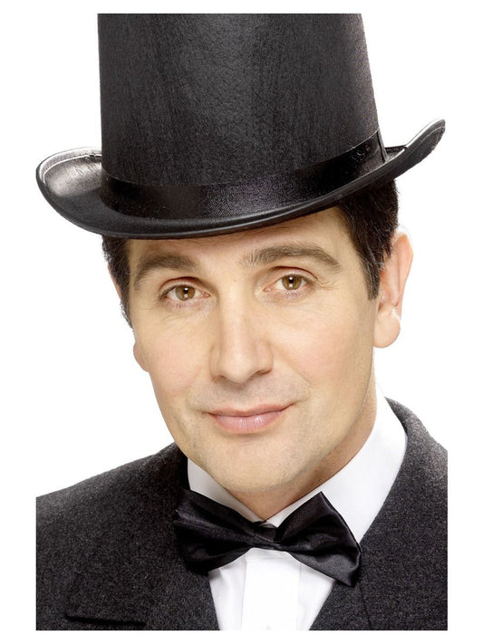 Smiffys Clip-On Satin Fliege Schwarz – Mit Elastischem Band - Fasnacht24.ch