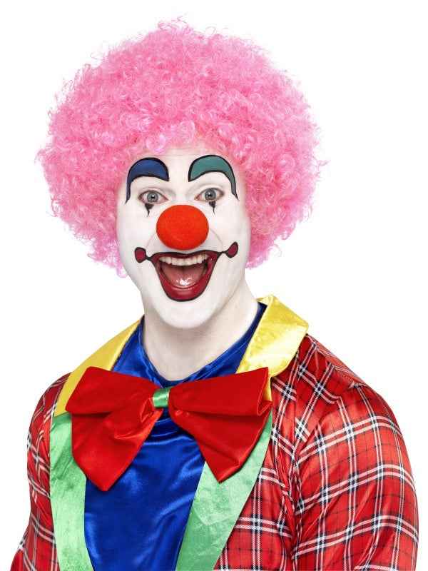 Smiffys Clown Perücke Rosa Verrückter Clown Karneval Partyperücke – Detailansicht