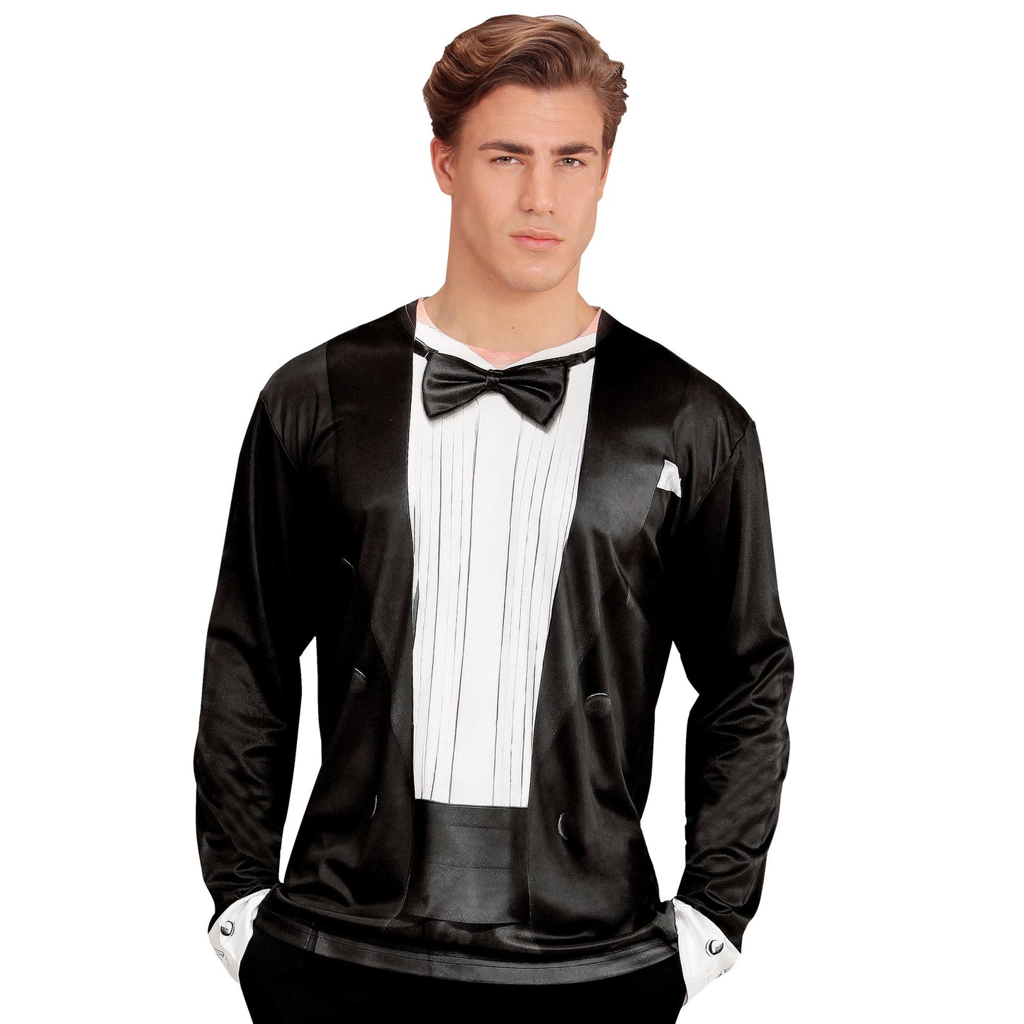 "SMOKING" (in Fotosublimation bedrucktes Longsleeve) – Vorderansicht