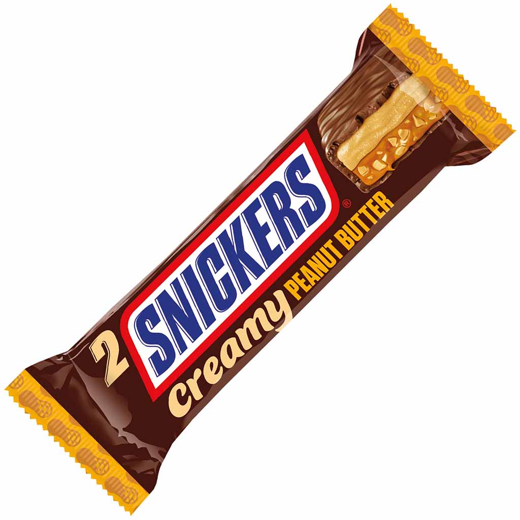 Snickers Creamy Peanut Butter 24x36,5g Riegel Packung – Seitenansicht