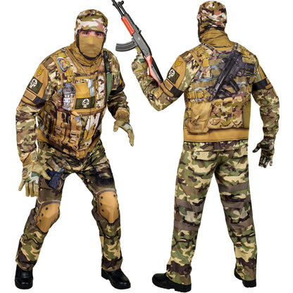 "SOLDAT FAST COSTUME" (Oberteil, Hose, Handschuhe, Maske) – Ansicht 3