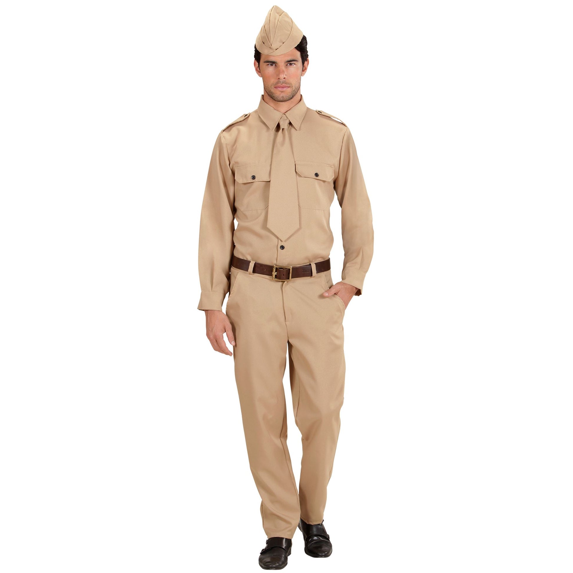 "SOLDAT WW2" (Hemd, Hose, Krawatte, Hut) – Vorderansicht