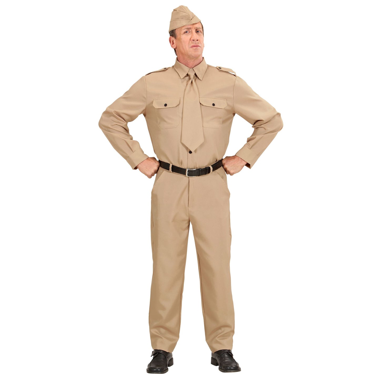 "SOLDAT WW2" (Hemd, Hose, Krawatte, Hut) – Detailansicht