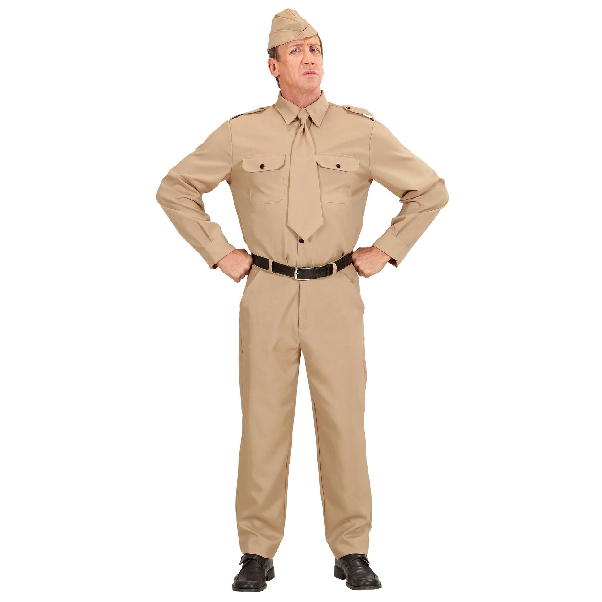 "SOLDAT WW2" (Hemd, Hose, Krawatte, Hut) – Detailansicht