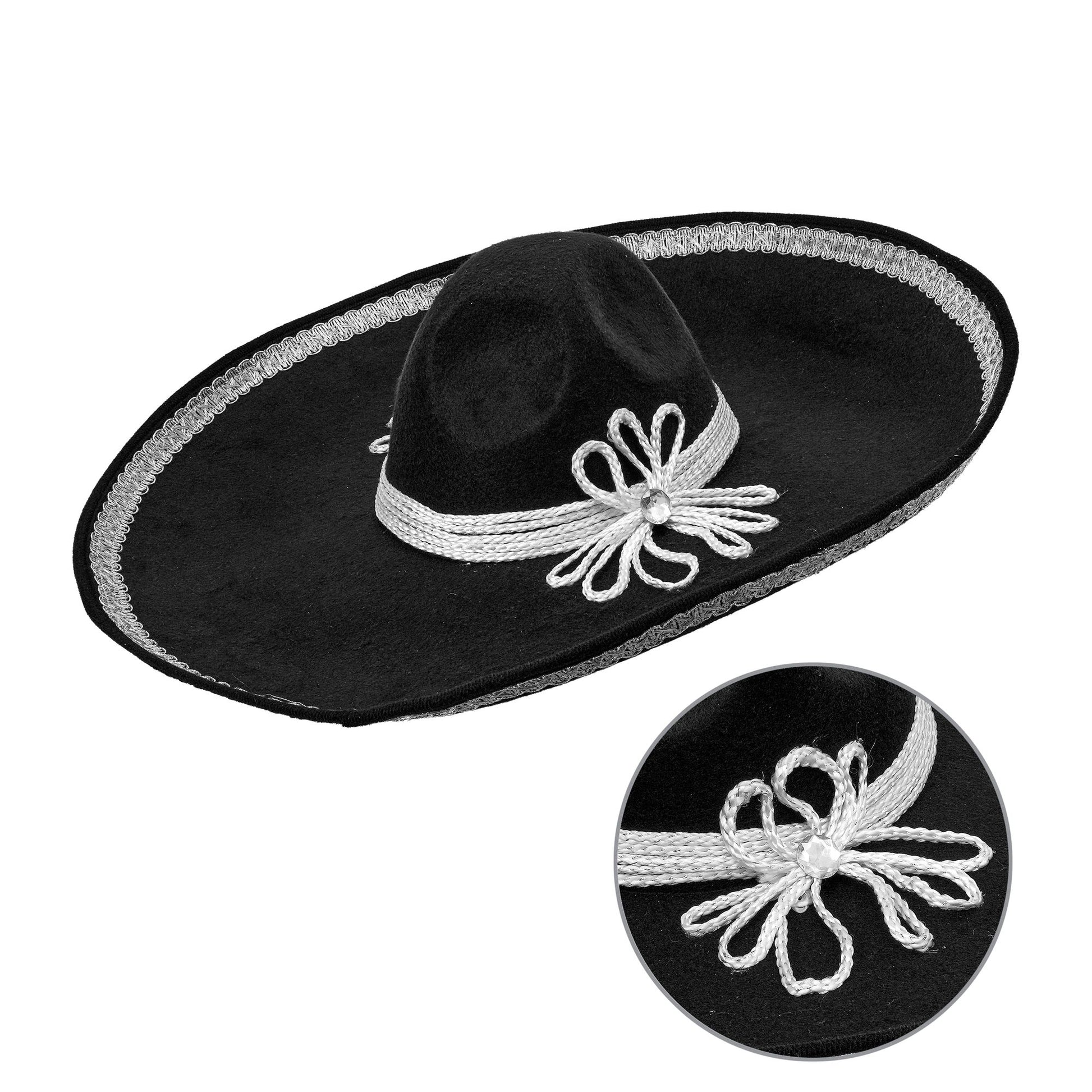 "SOMBRERO EL CHARRO SILBER" 54 cm – Vorderansicht