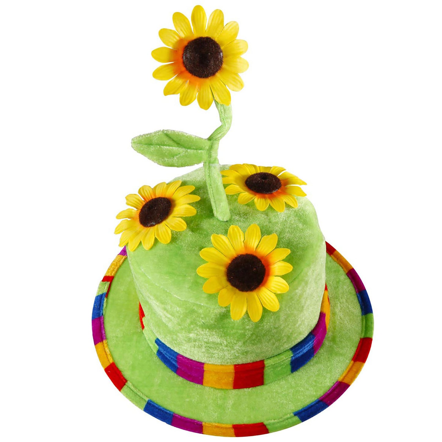 "SONNENBLUMEN HUT AUS SAMT" – Vorderansicht