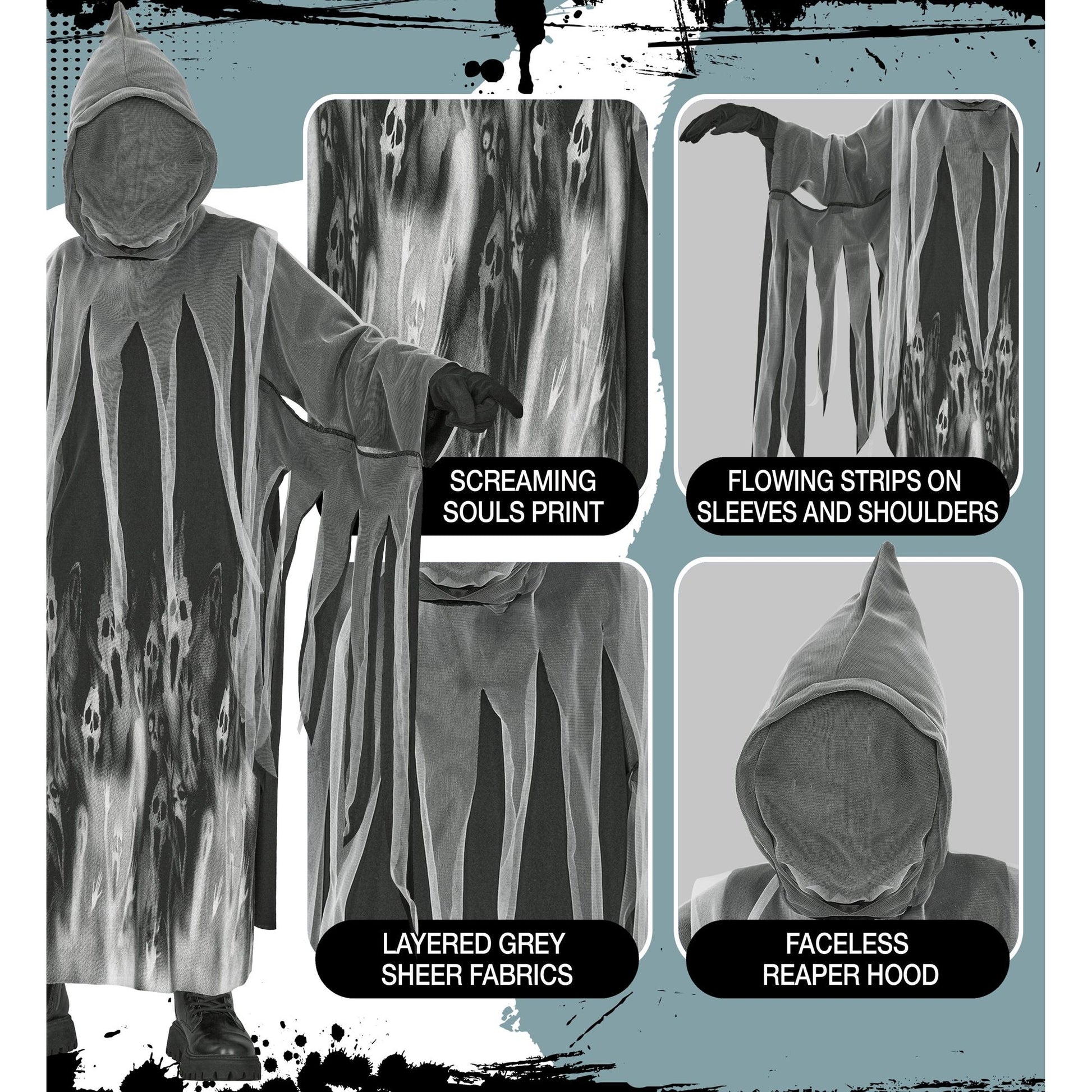 "SOUL REAPER" (Robe mit Kapuze und unsichtbarem Gesicht) – Ansicht 5