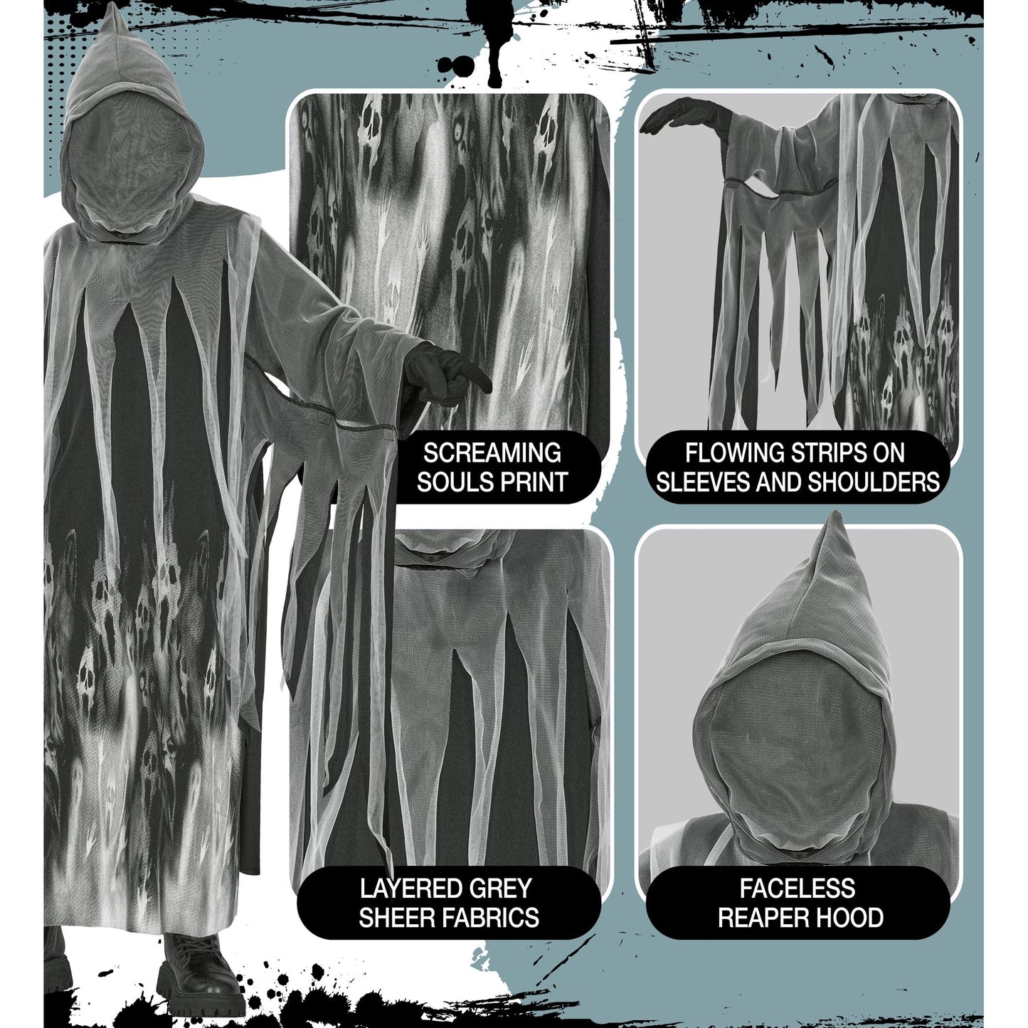 "SOUL REAPER" (Robe mit Kapuze und unsichtbarem Gesicht) – Ansicht 7