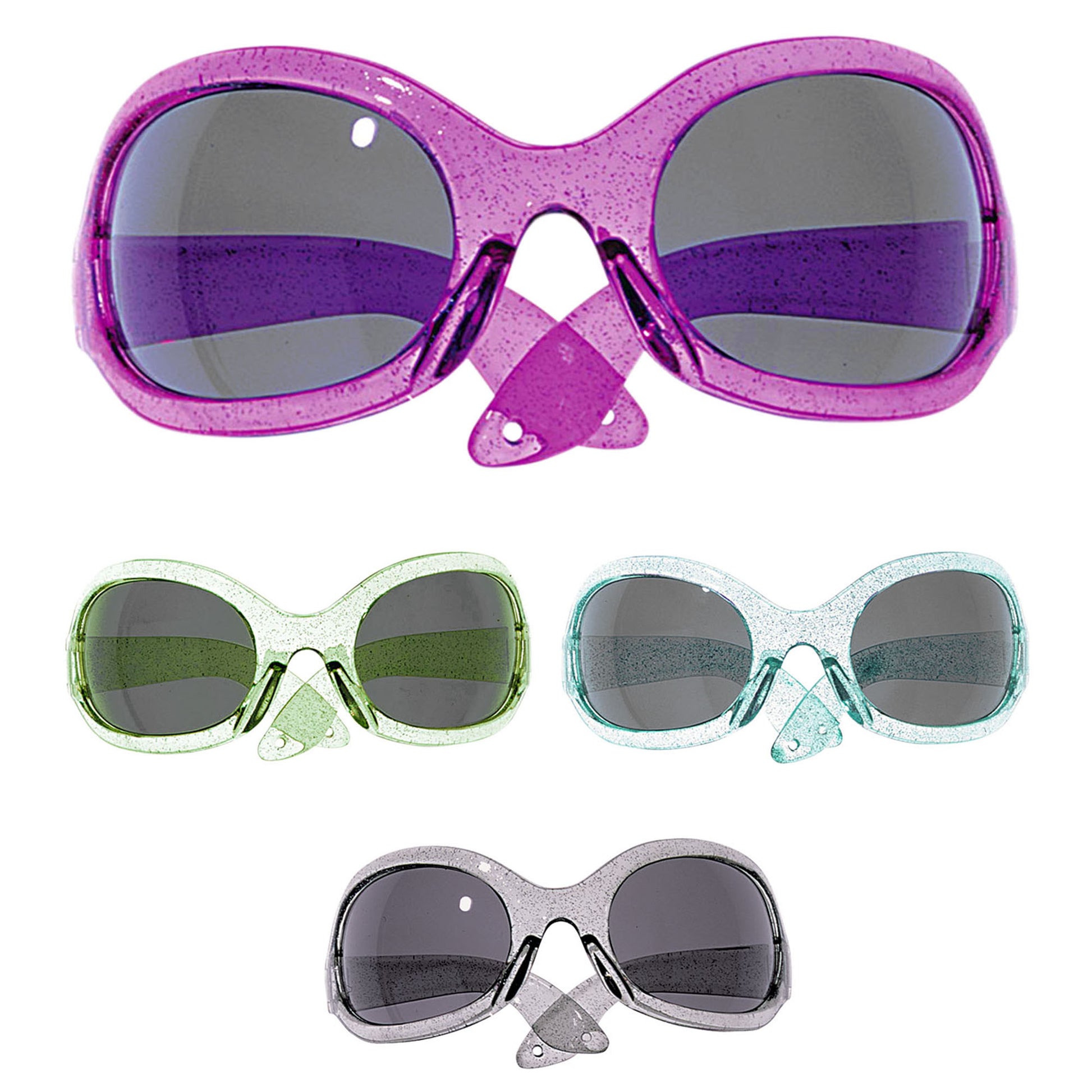 "SPACE BRILLE" in 4 Farben sort – Vorderansicht