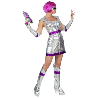 "SPACE GIRL" (Kleid, fingerlose Handschuhe, Stiefelüberzieher) – Ansicht 3