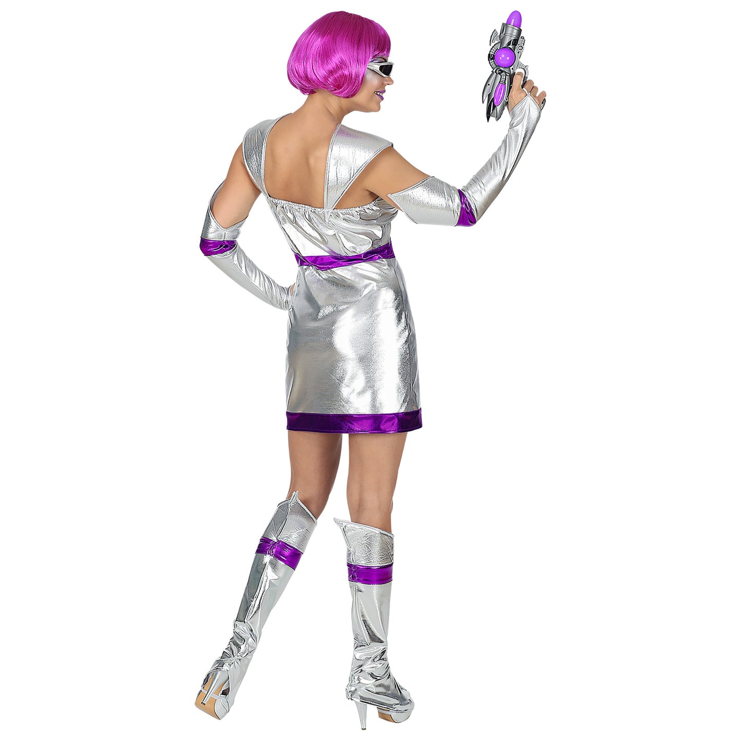 "SPACE GIRL" (Kleid, fingerlose Handschuhe, Stiefelüberzieher) – Ansicht 4