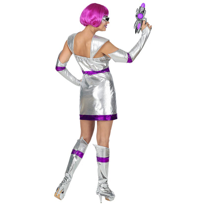 "SPACE GIRL" (Kleid, fingerlose Handschuhe, Stiefelüberzieher) – Ansicht 4
