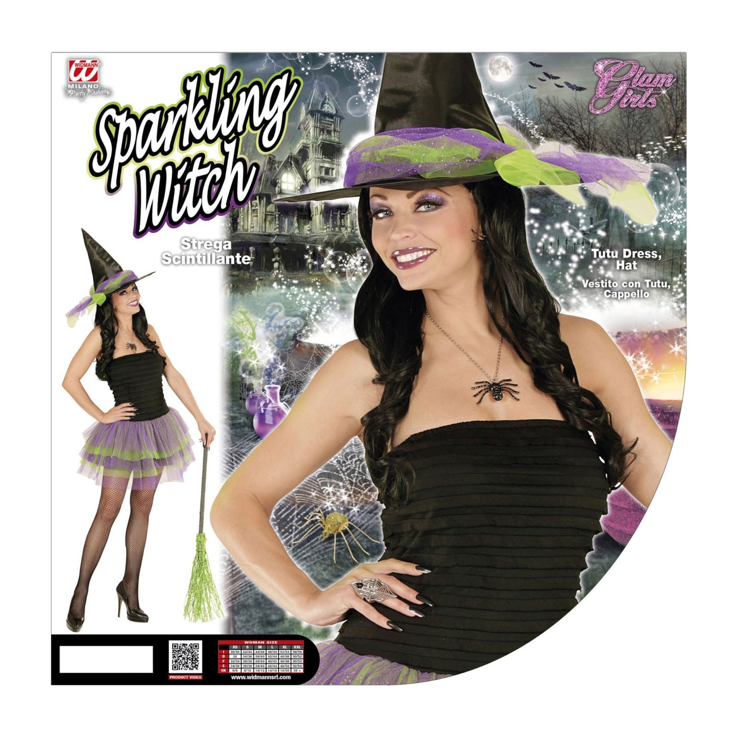 "SPARKLING HEXE" (Kleid mit Tutu, Hut) – Detailansicht