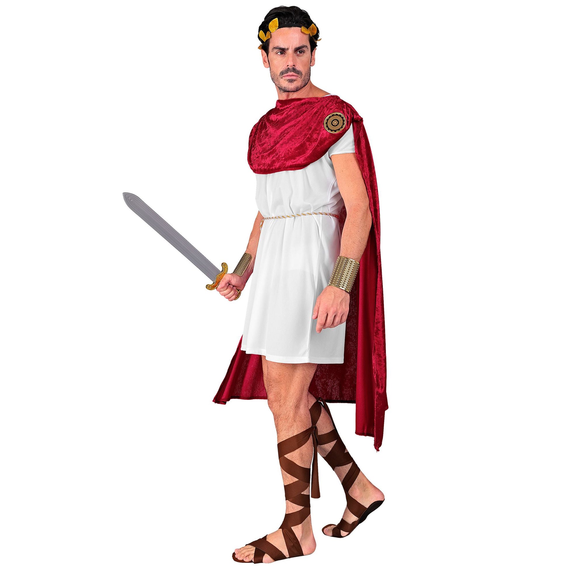 "SPARTACUS" (Tunika, Gürtel, Umhang, Sandalen, Lorbeerkranz) – Ansicht 3