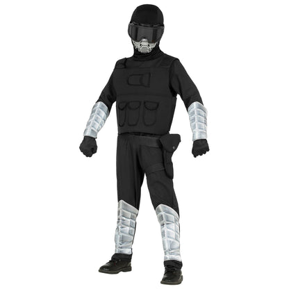 "SPECIAL FORCES" (Overall, Einsatzweste, Maske mit Kapuze, Brille, Gürtel mit Holster, Armschoner, Schienbeinschoner, Handschuhe) – Ansicht 4