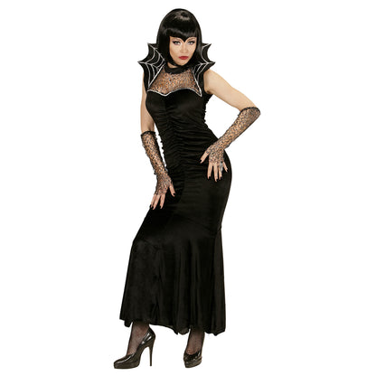"SPIDERELLA" (Kleid, fingerlose Handschuhe) – Detailansicht
