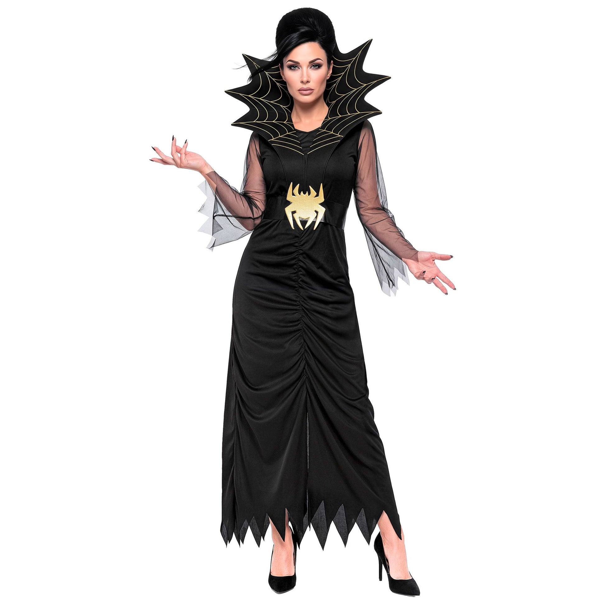 "SPIDERLADY" (Kleid, Gürtel mit großem Kragen) – Detailansicht