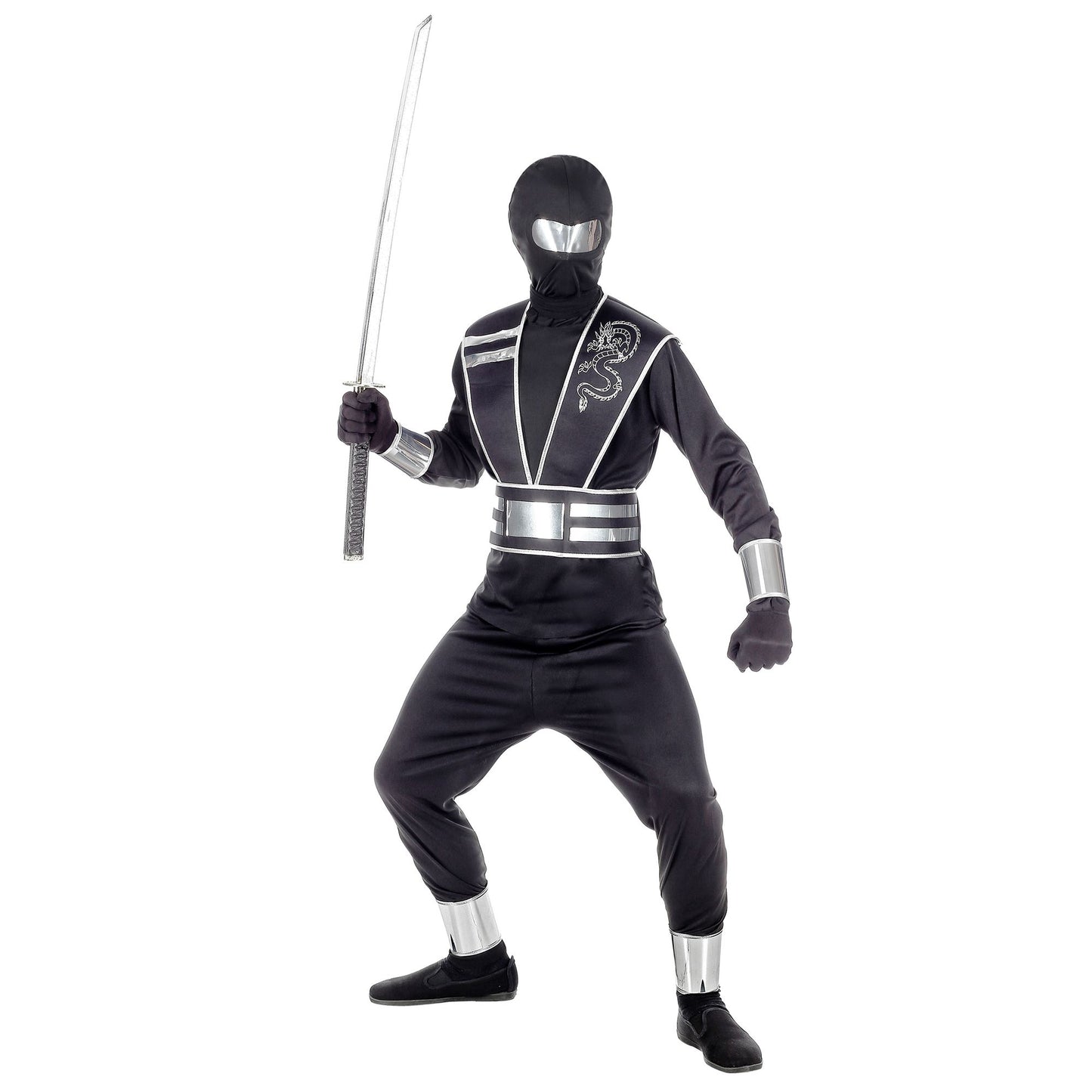 "SPIEGELNINJA" (Oberteil, Hose, Rüstung mit Gürtel, Armschoner, Beinschoner, Handschuhe, Maske) – Ansicht 3