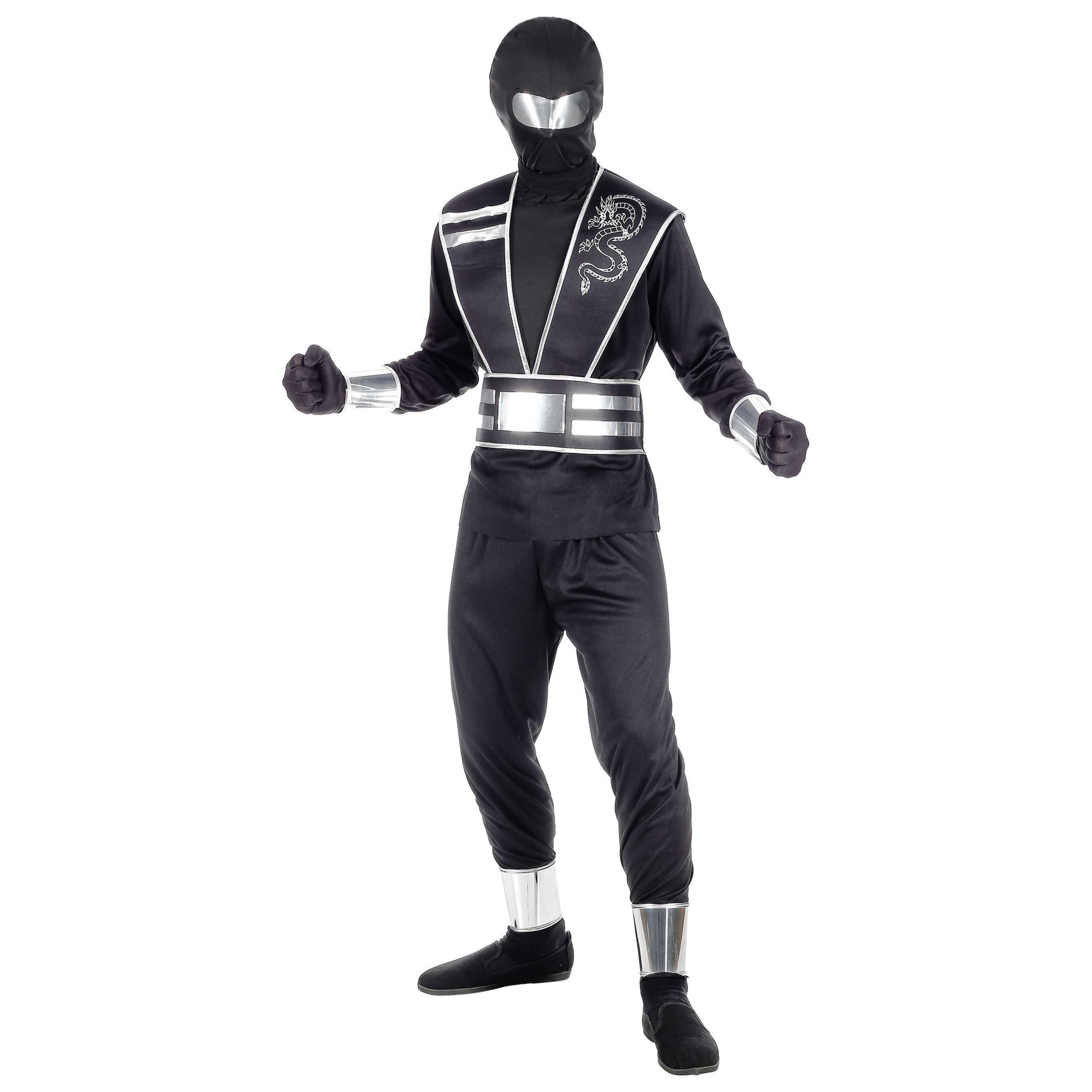 "SPIEGELNINJA" (Oberteil, Hose, Rüstung mit Gürtel, Armschoner, Beinschoner, Handschuhe, Maske) – Ansicht 4