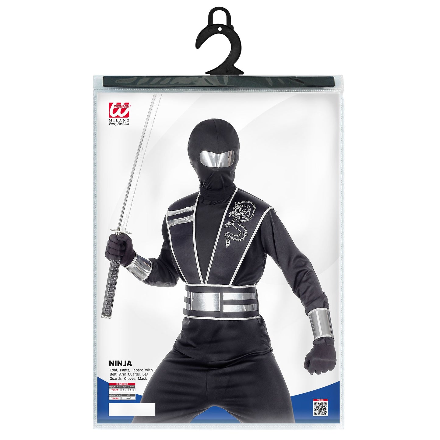 "SPIEGELNINJA" (Oberteil, Hose, Rüstung mit Gürtel, Armschoner, Beinschoner, Handschuhe, Maske) – Ansicht 5