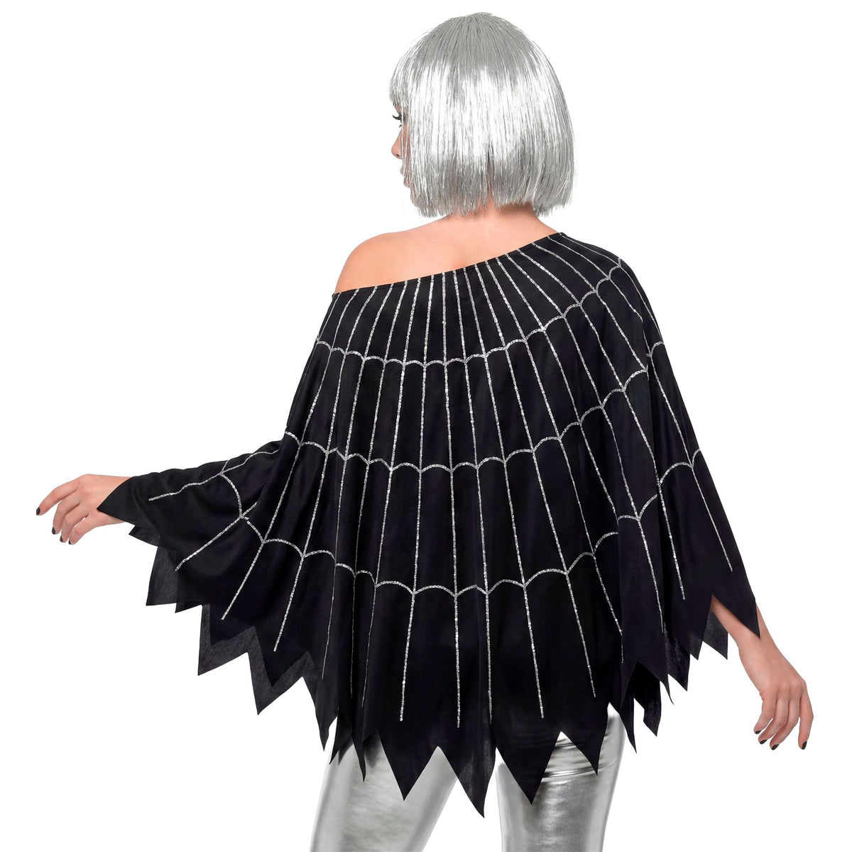 "SPINNE & NETZ" (Poncho) – Detailansicht