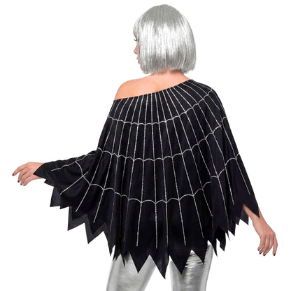 "SPINNE & NETZ" (Poncho) – Detailansicht