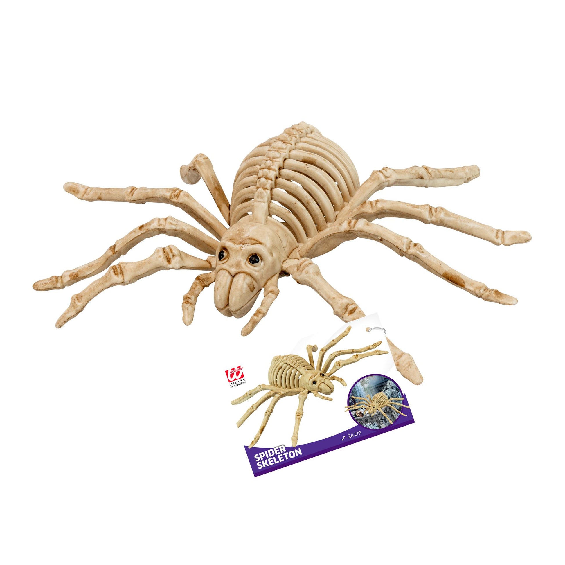 Widmann Spinnen-Skelett 24 cm Halloween Deko – Detailansicht